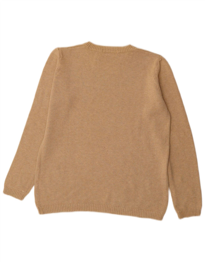 Marks & Spencer Jersey extragrande con cuello barco para mujer, talla 10, color beige