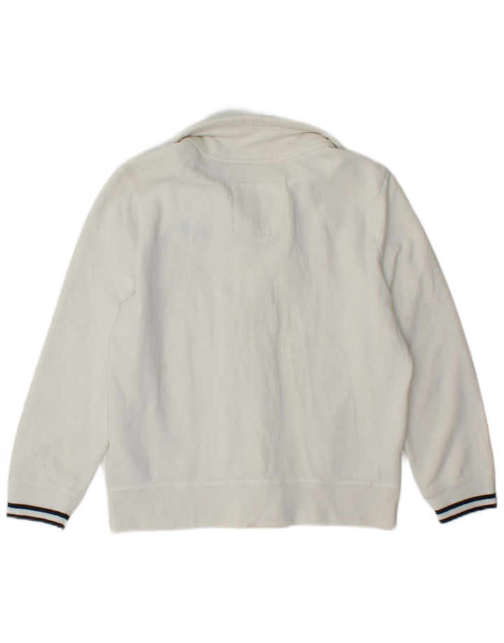 HOLLISTER Chaqueta superior de chándal gráfico para mujer Reino Unido 40 Grande Algodón blanco