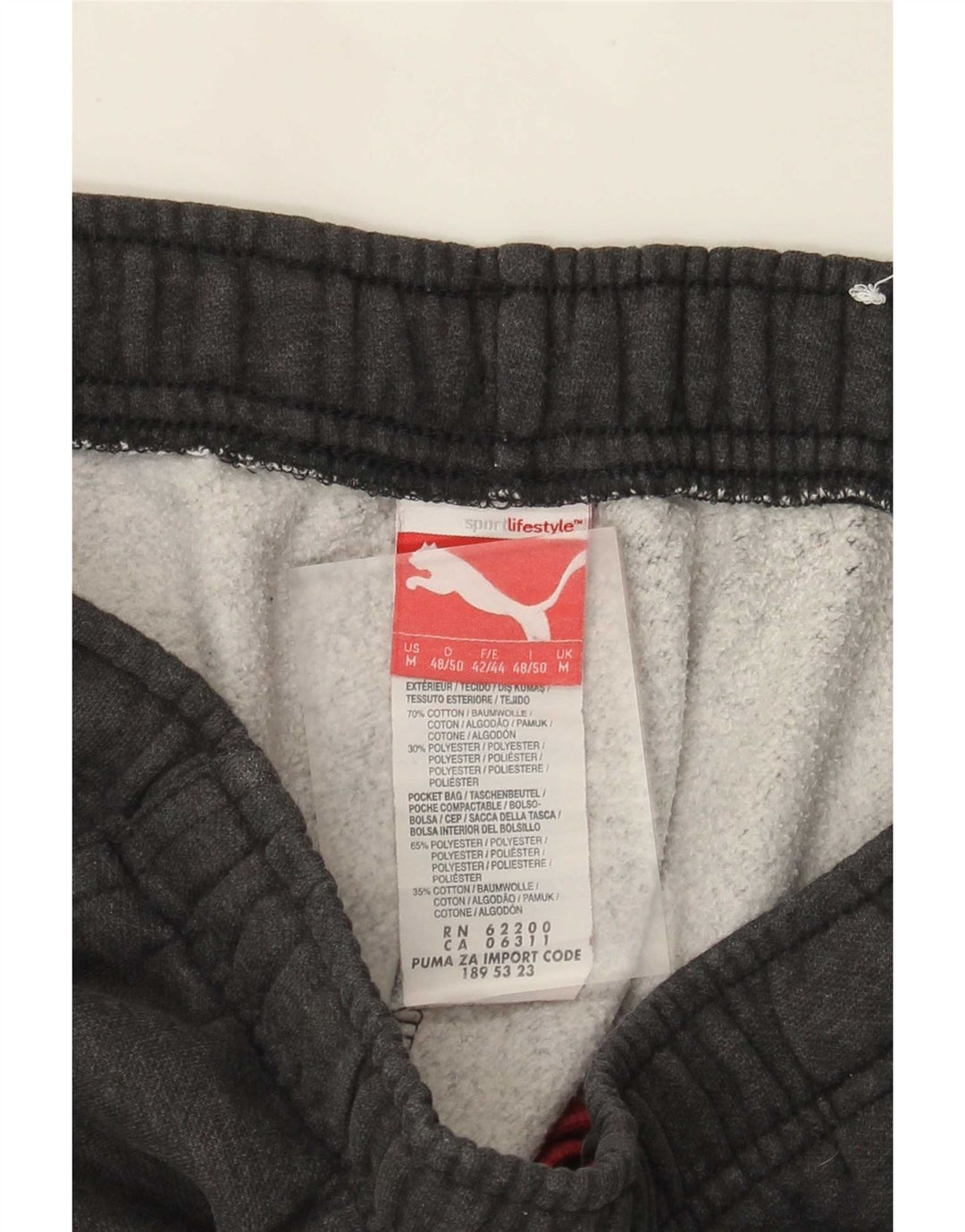 Pantalones De Chándal Puma Hombre Gris Medio Algodón