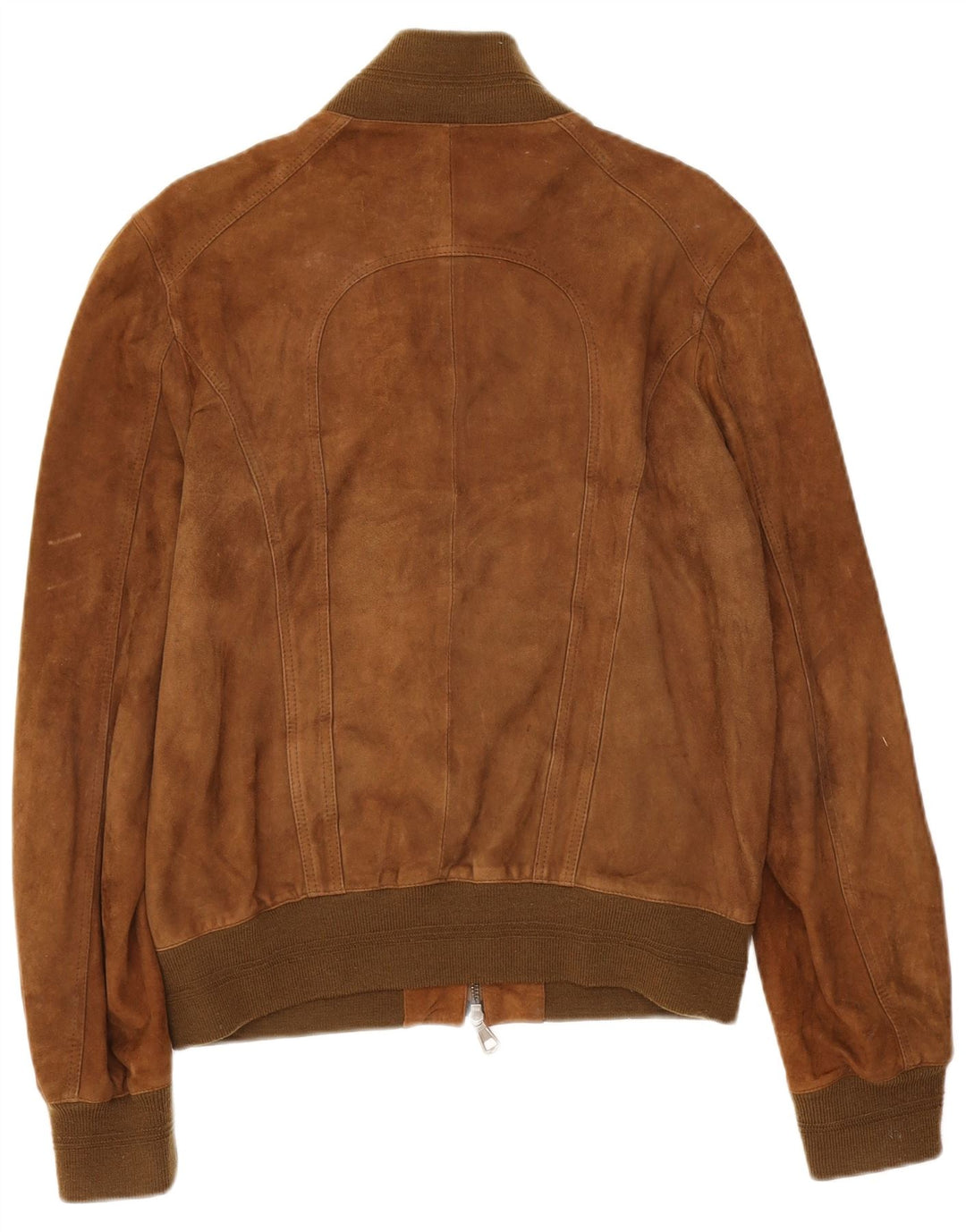 Vintage hombres bombardero ante chaqueta IT 50 cuero marrón grande