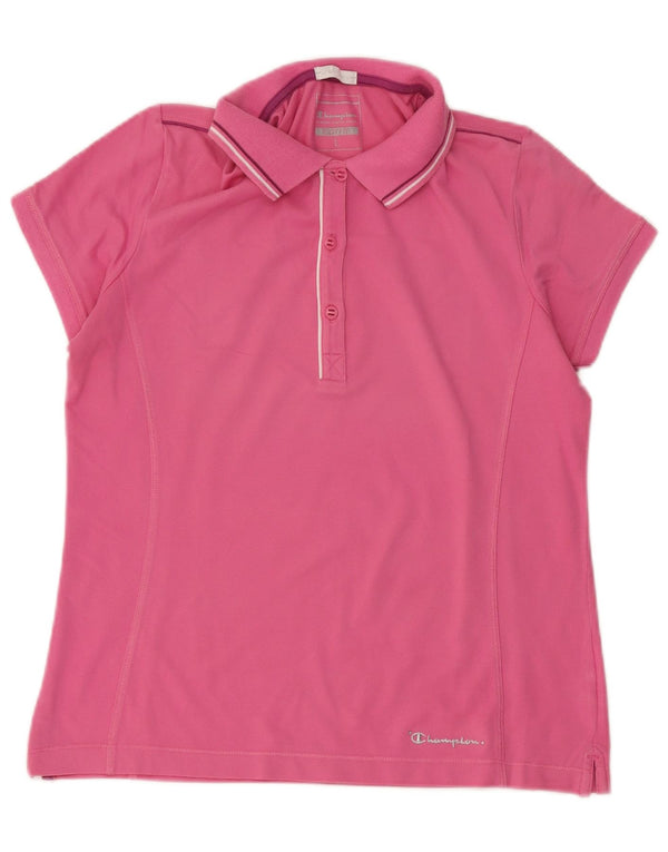 Champion Polo De Ajuste Fácil Para Mujer UK 46 Grande Rosa