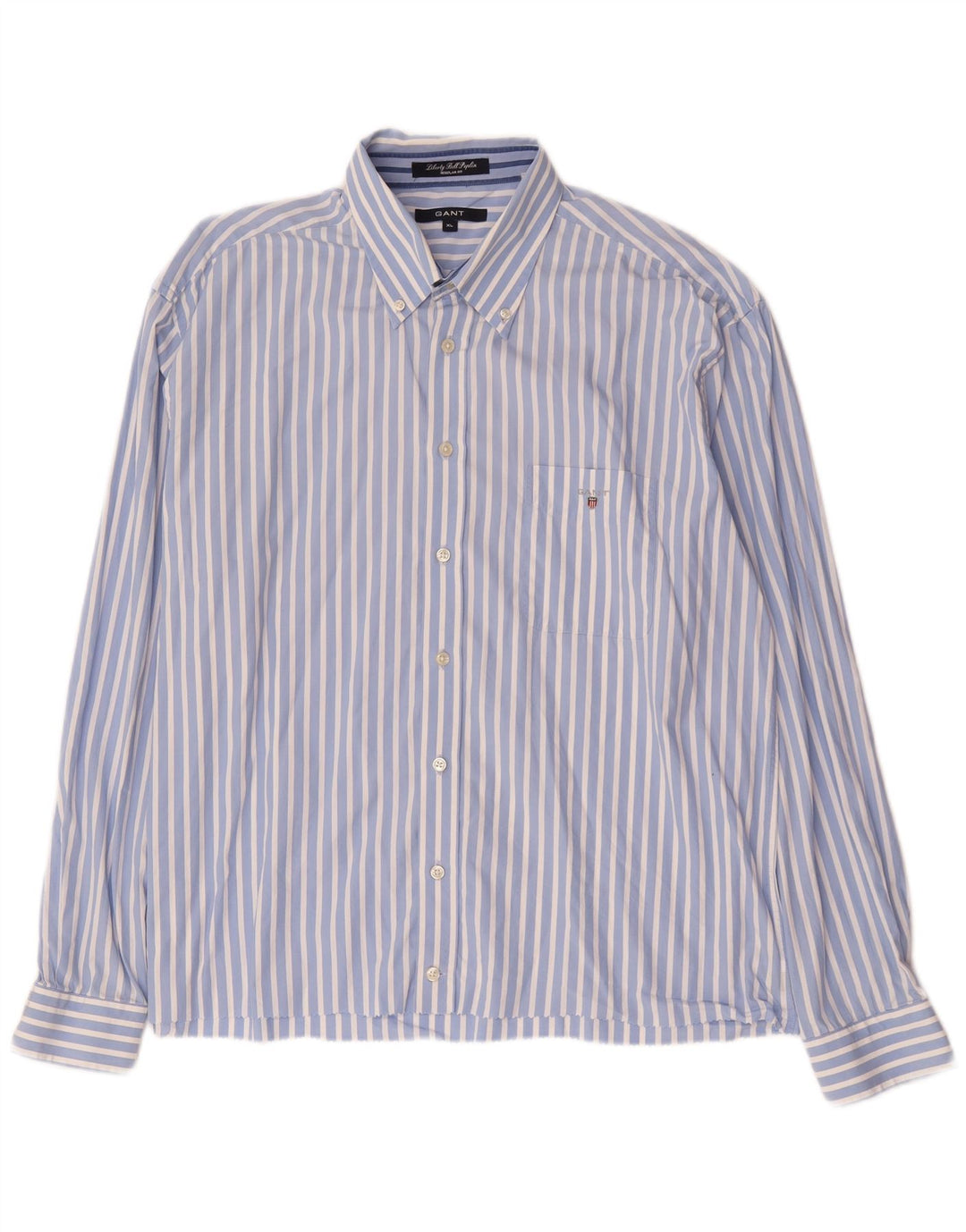 Gant Camisa Regular Fit XL De Algodón A Rayas Azul Hombre