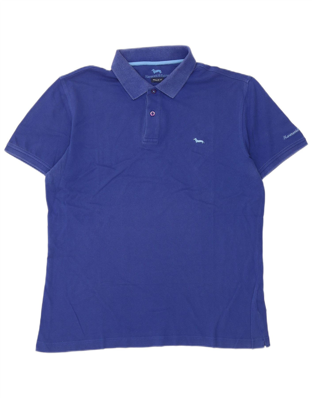 Harmont & Blaine Polo de ajuste regular para hombre, talla grande, azul