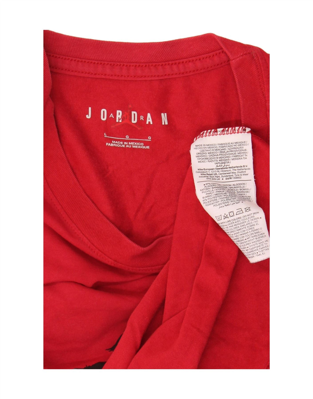 Jordan - Camiseta para hombre, talla grande, algodón rojo