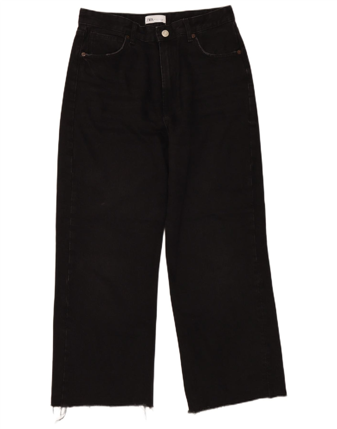 Zara Jeans Sueltos Mujer EU 42 Large W32 L28 Negro