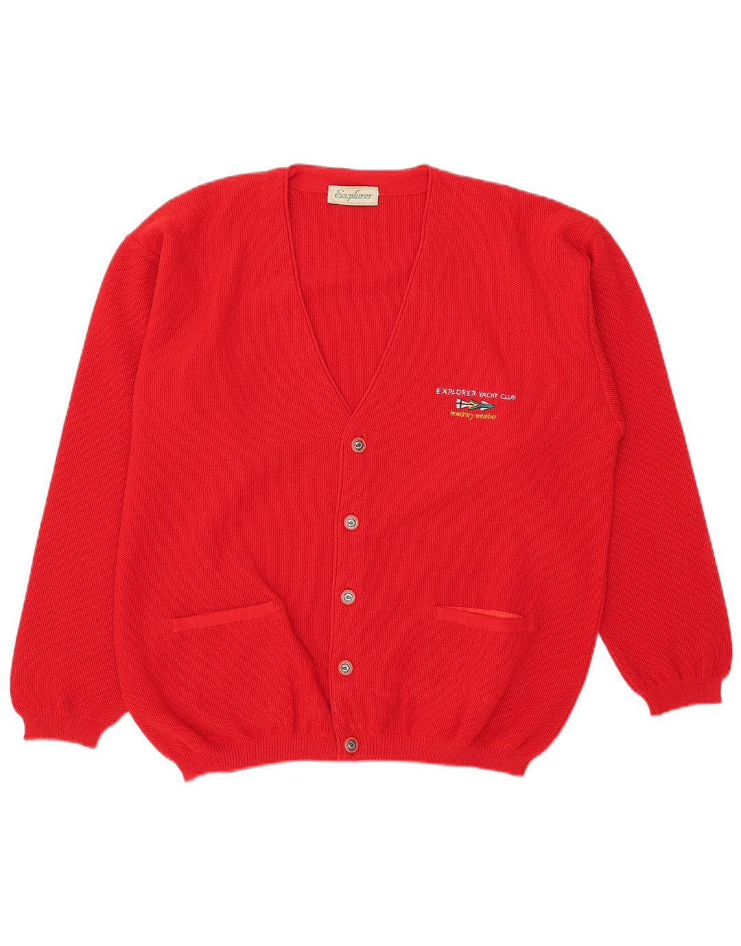 Explorer - Cárdigan para hombre IT 54 XL Acrílico rojo