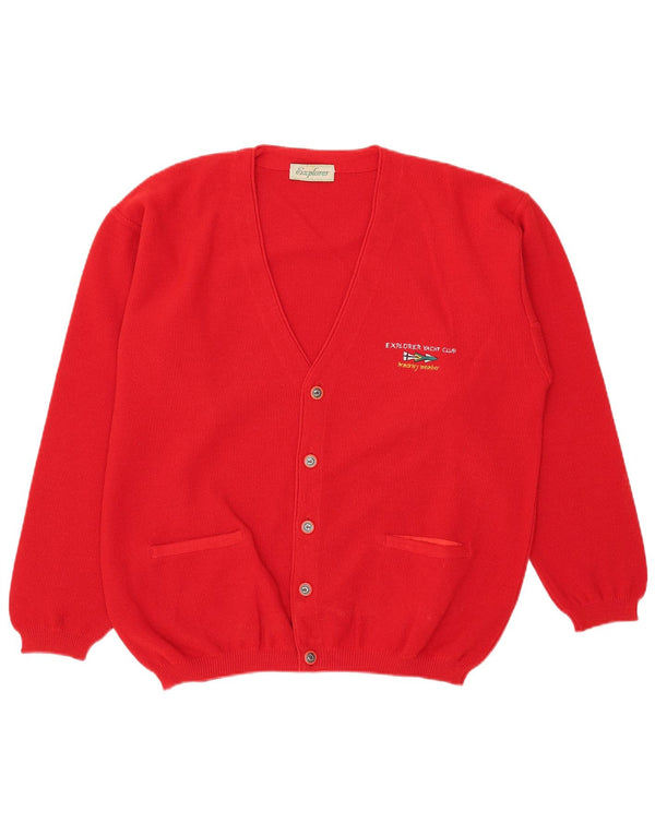 Explorer - Cárdigan para hombre IT 54 XL Acrílico rojo