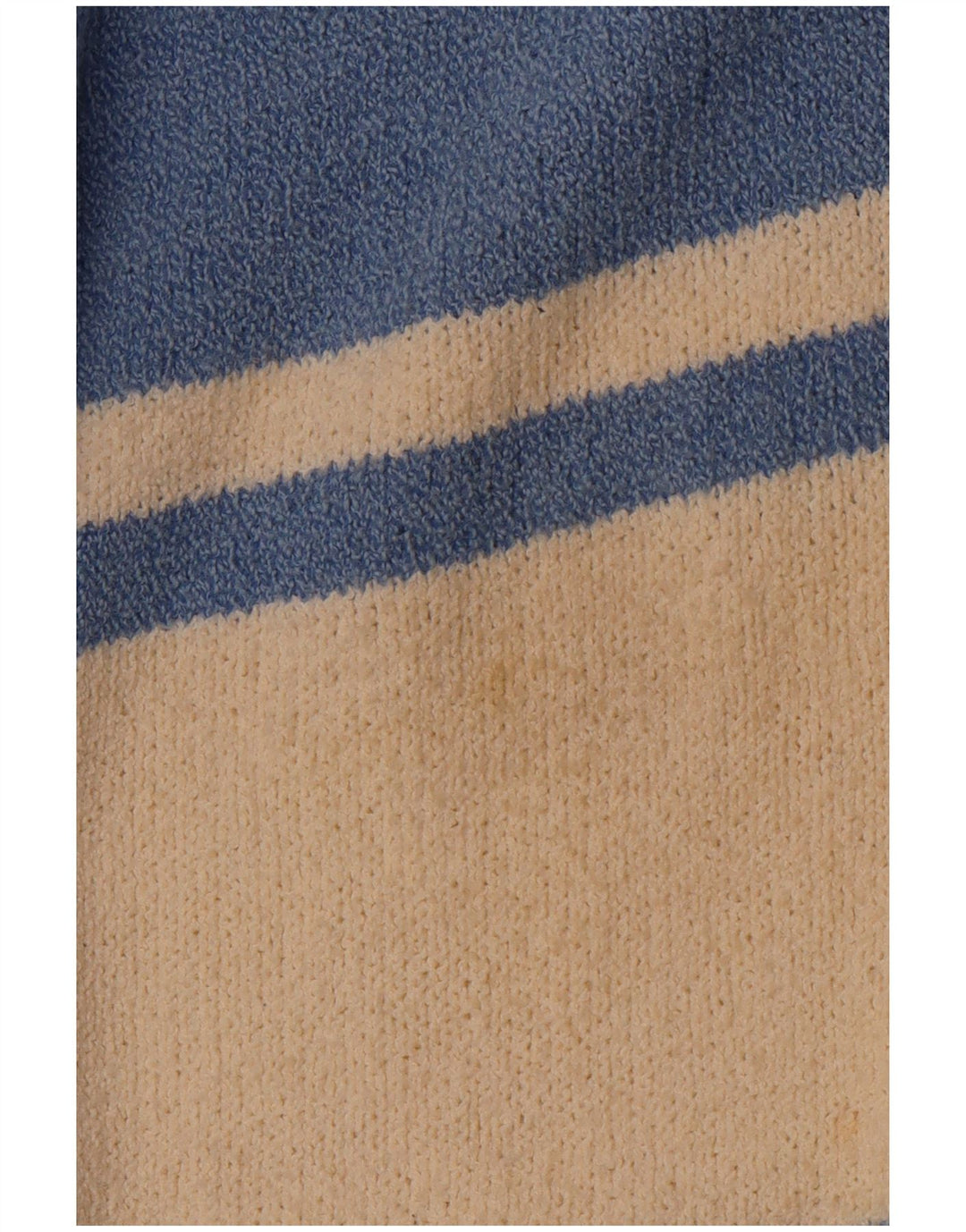 VINTAGE Suéter tipo jersey con cuello en V para hombre Bloque de color azul grande