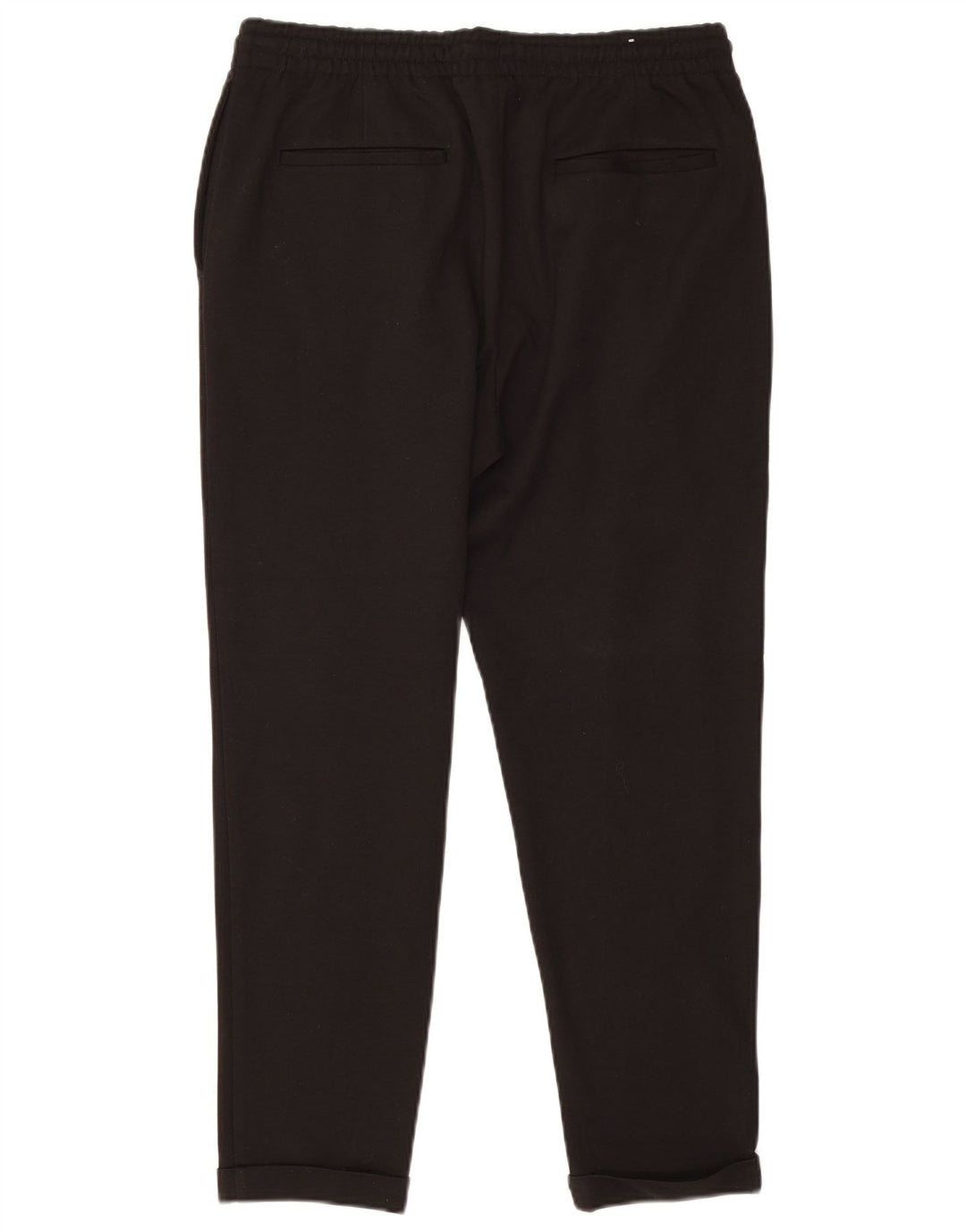 Zara Mens Slim Chino Pantalones Grande W32 L27 Poliéster Negro