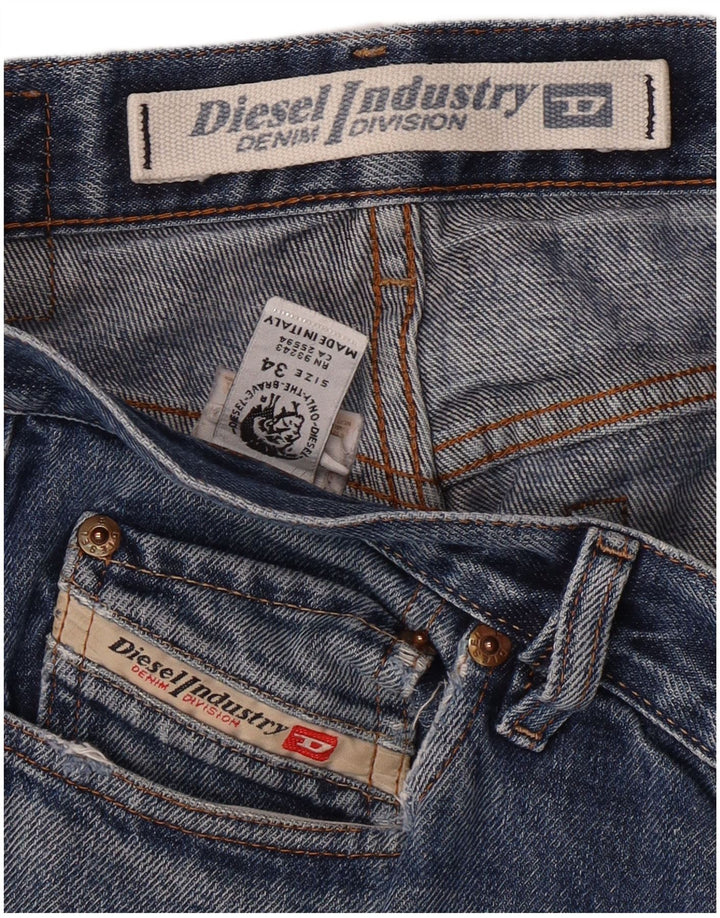DIESEL Vaqueros rectos para hombre W34 L33 Azul Algodón Clásico