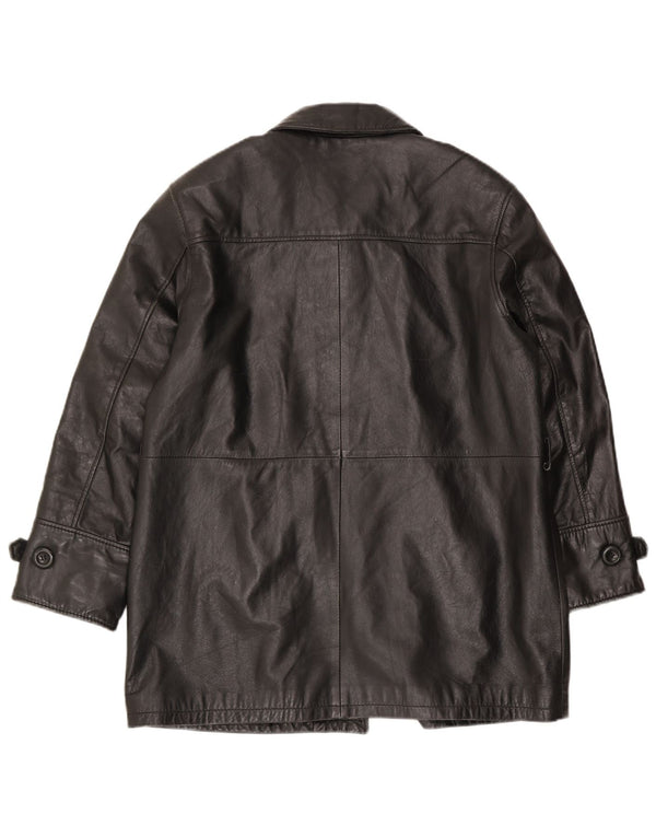 Lavorazione Artigiana Abrigo de cuero para mujer IT 46 Large Black