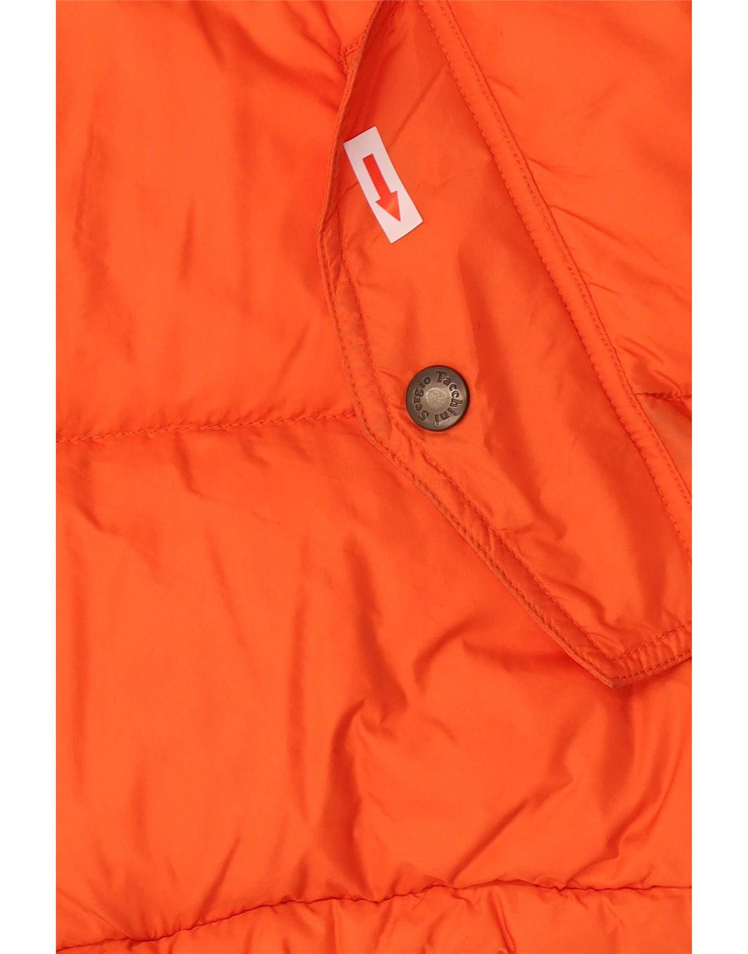 Sergio Tacchini Chaqueta acolchada con capucha para hombre UK 36 Small Naranja Poliamida