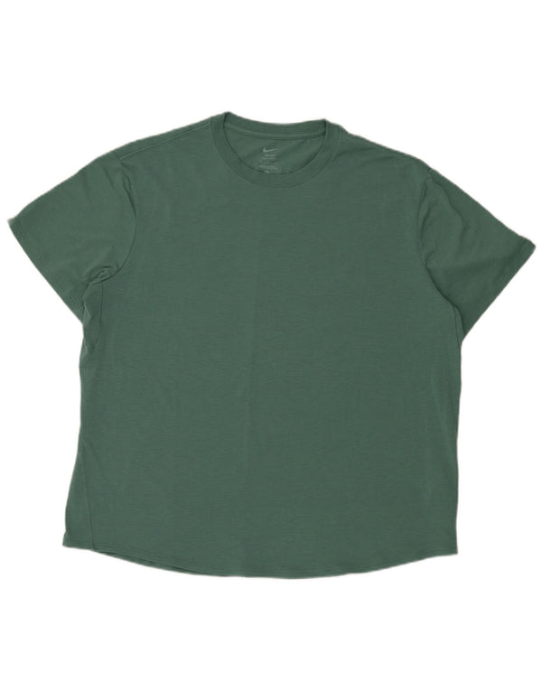 NIKE Camiseta Dri Fit para Hombre Top Grande Poliéster Verde