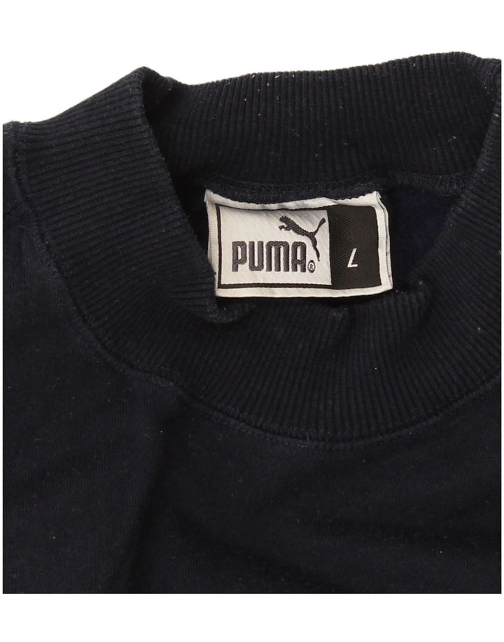 Puma - Sudadera gráfica para mujer, talla 40, talla grande, color azul marino