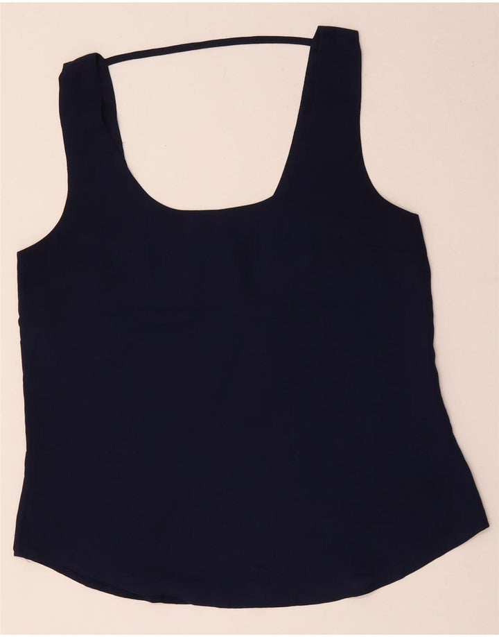 Oasis Blusa sin mangas para mujer UK 10 Small Azul marino