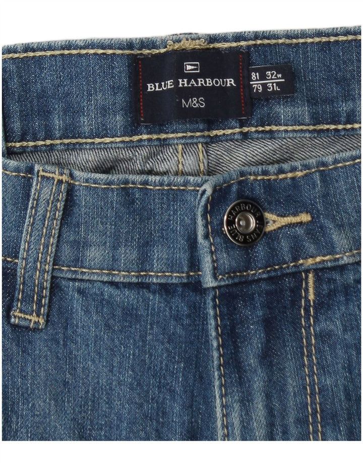 Marks & Spencer Vaqueros rectos Blue Harbor para hombre W32 L31 Algodón azul