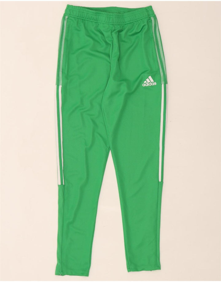 Adidas Mujer Aeroready Chándal Pantalones UK 10 Pequeño Verde Poliéster