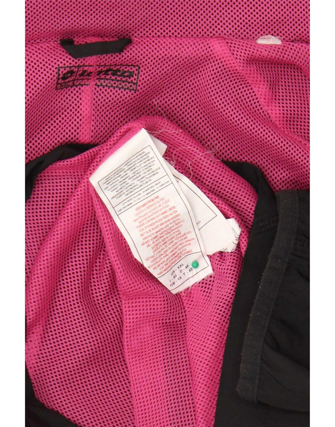 Lotto Chubasquero con capucha para mujer ES 40 XL Poliéster negro