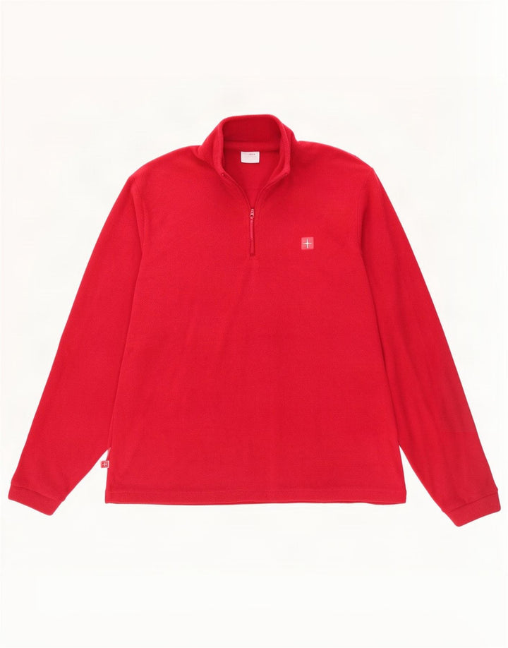 Jersey polar con cremallera y cuello para mujer de Mountain Warehouse UK 44 Poliéster rojo grande