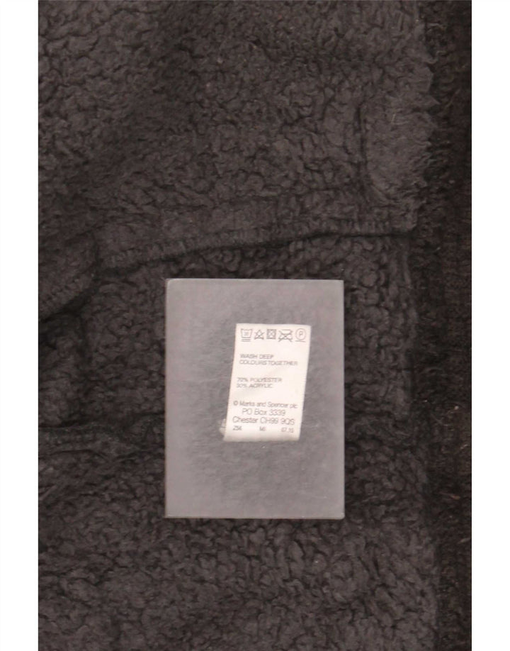 Marks & Spencer Chaqueta polar Sherpa para hombre UK 40 Grande Poliéster negro
