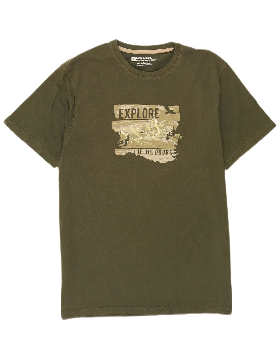 Camiseta con gráfico para hombre de Mountain Warehouse Top verde medio