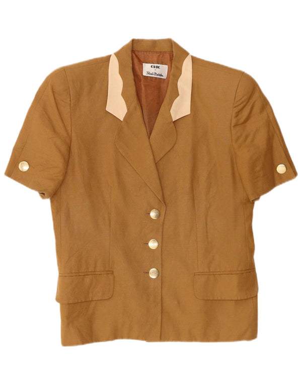 Renato Balestra Chaqueta Blazer de 3 Botones para Mujer UK 12 Medium Beige