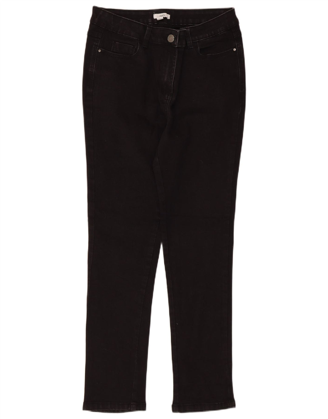 M&Co Vaqueros ajustados para mujer UK 12 Medium W30 L27 Algodón negro