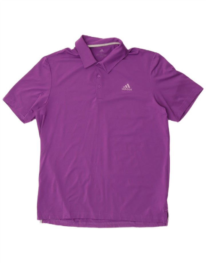 Polo Adidas Hombre Grande Poliéster Púrpura