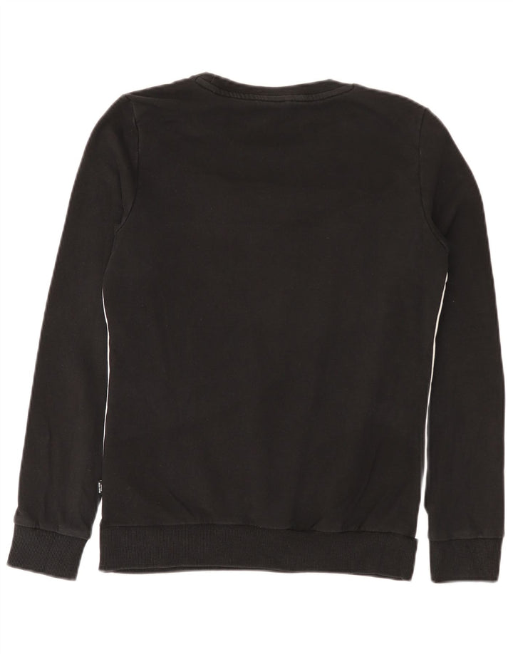 Puma Mujer Graphic Sudadera Jumper UK 10 Small Black Colourblock