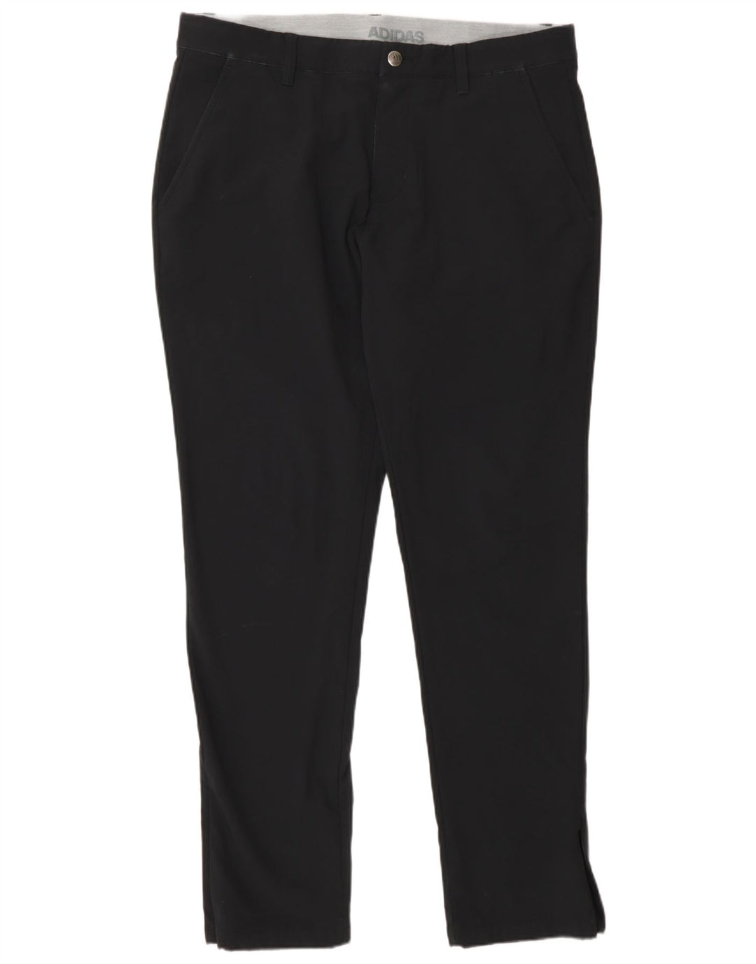 Adidas Pantalones Chinos Slim Para Hombre W34 L32 Poliéster Negro