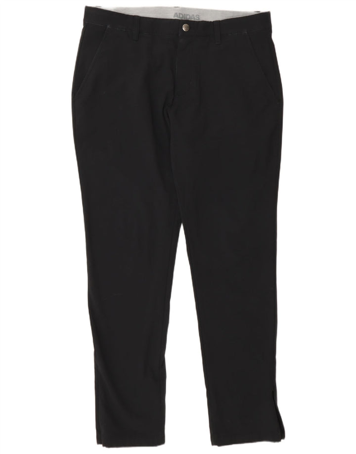 Adidas Pantalones Chinos Slim Para Hombre W34 L32 Poliéster Negro