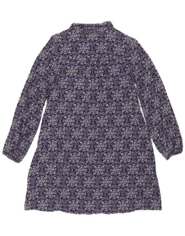 Marks & Spencer Vestido camisero para mujer UK 10 Small Azul Floral Viscosa
