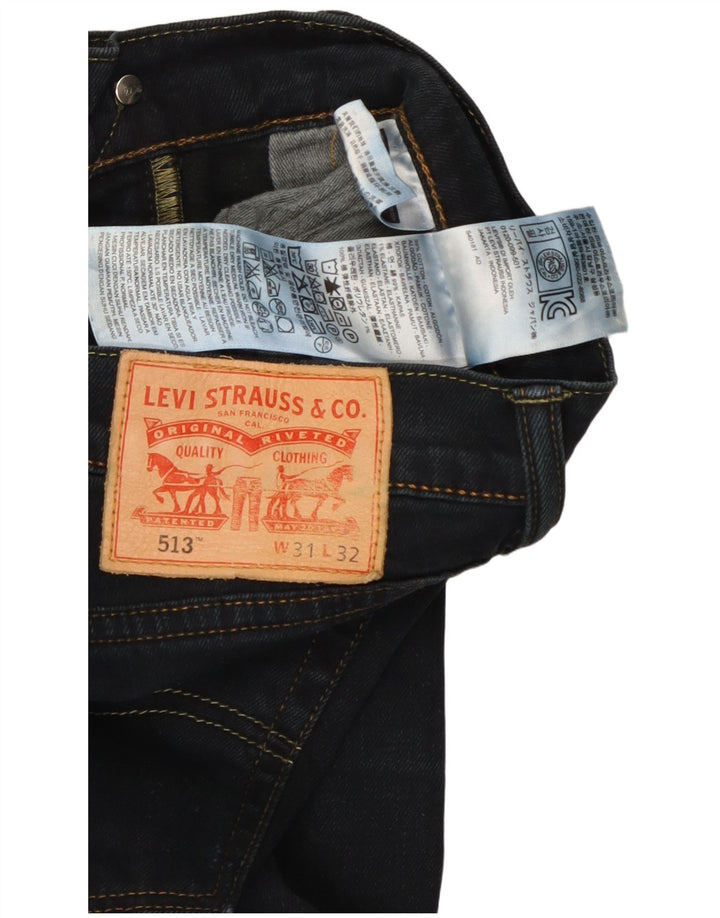 Levi's Hombre 513 Vaqueros Rectos W31 L29 Algodón Azul Marino
