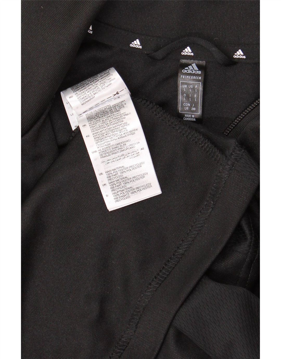 ADIDAS Hombre Aeroready Graphic Chándal Top Chaqueta Grande Poliéster Negro