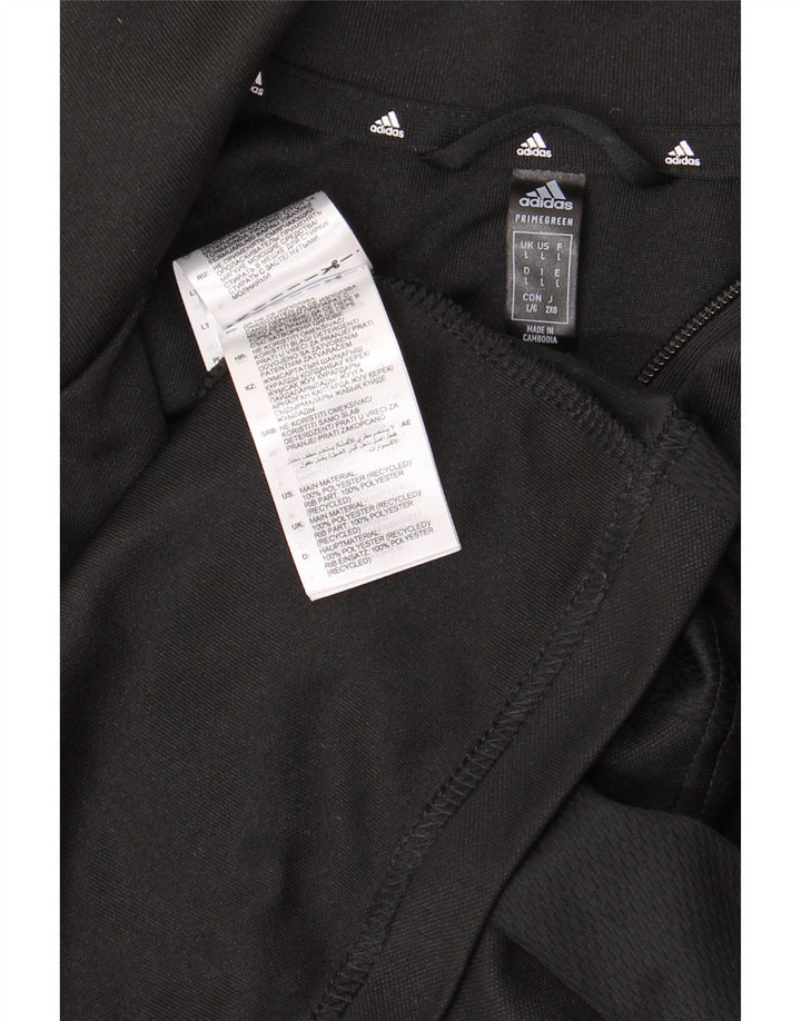 ADIDAS Hombre Aeroready Graphic Chándal Top Chaqueta Grande Poliéster Negro