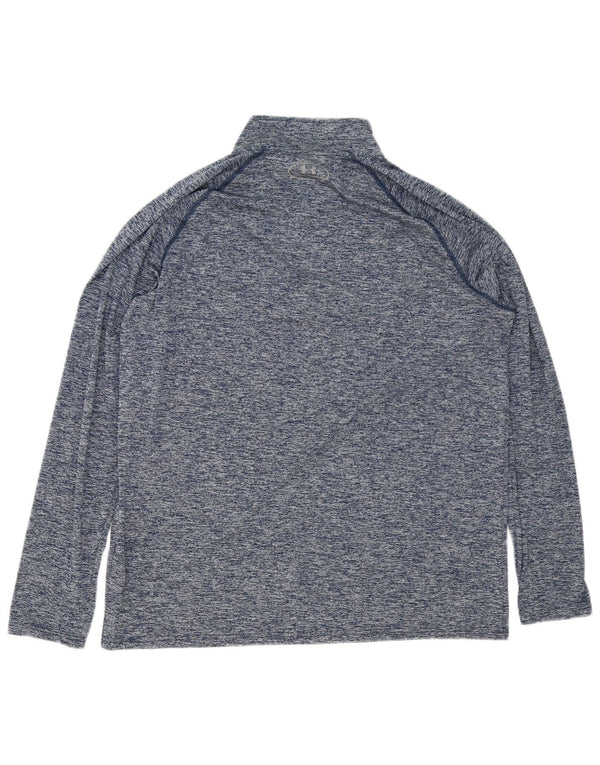 Under Armour Hombre Heat Gear Jersey Chándal Top Grande Azul Moteado
