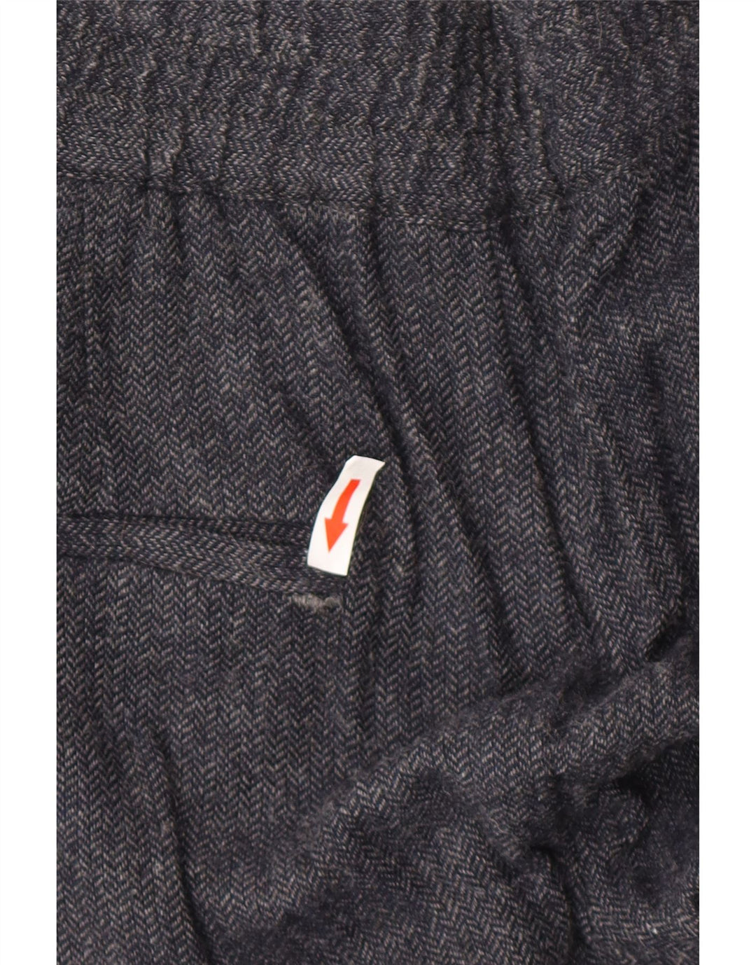 Zara Mujer Pantalón Jogger Medium W28 L27 Azul Marino Espiga Viscosa