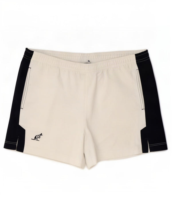 AUSTRALIAN L'ALPINA Pantalones cortos deportivos para hombre IT 52 XL Blanco Colorblock Poliéster