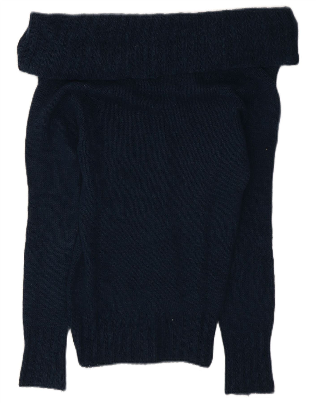 Massimo Dutti Jersey con cuello vuelto para mujer UK 10 Small Lana azul marino