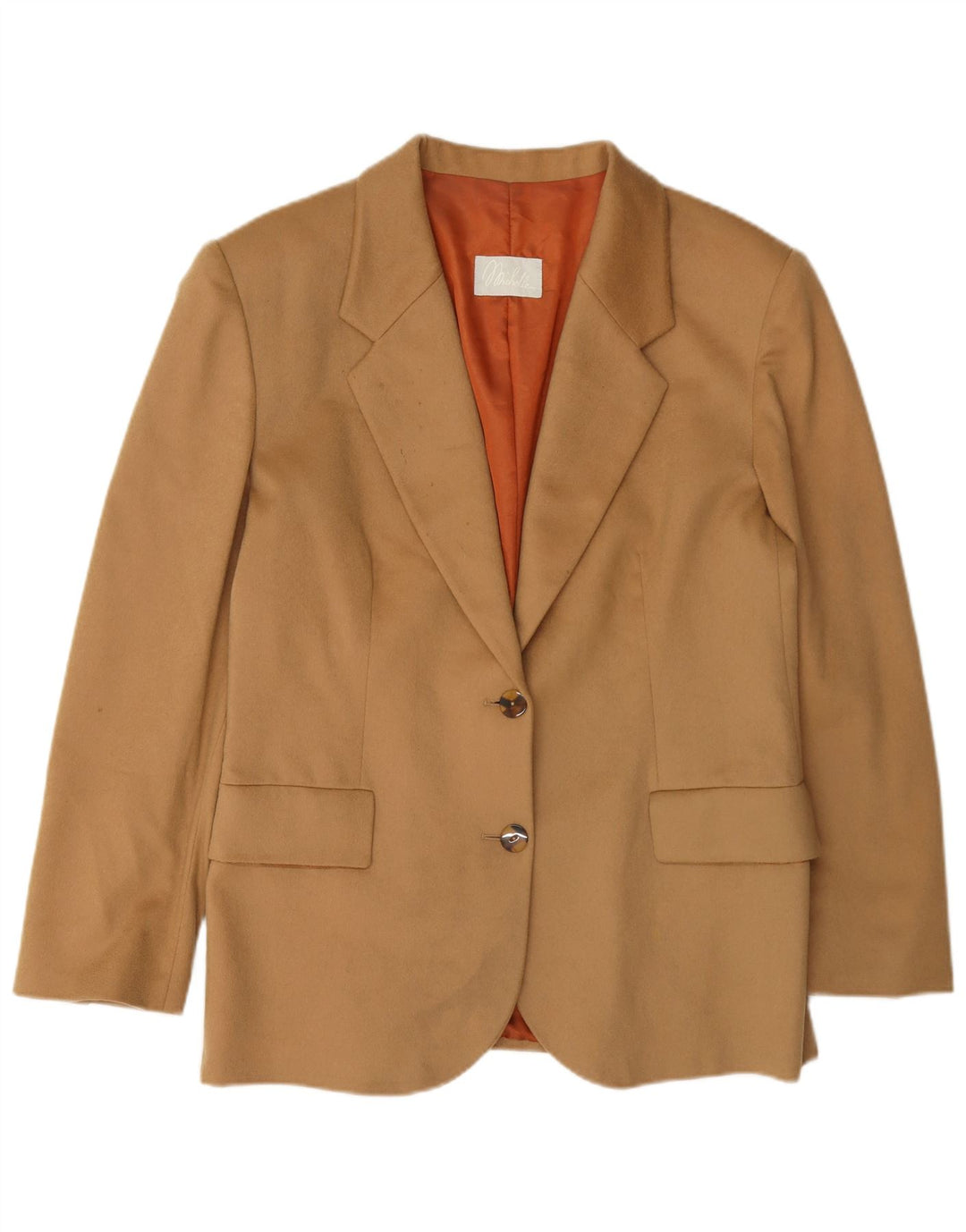 Michelle Chaqueta Blazer de 2 Botones para Mujer IT 48 XL Lana Beige