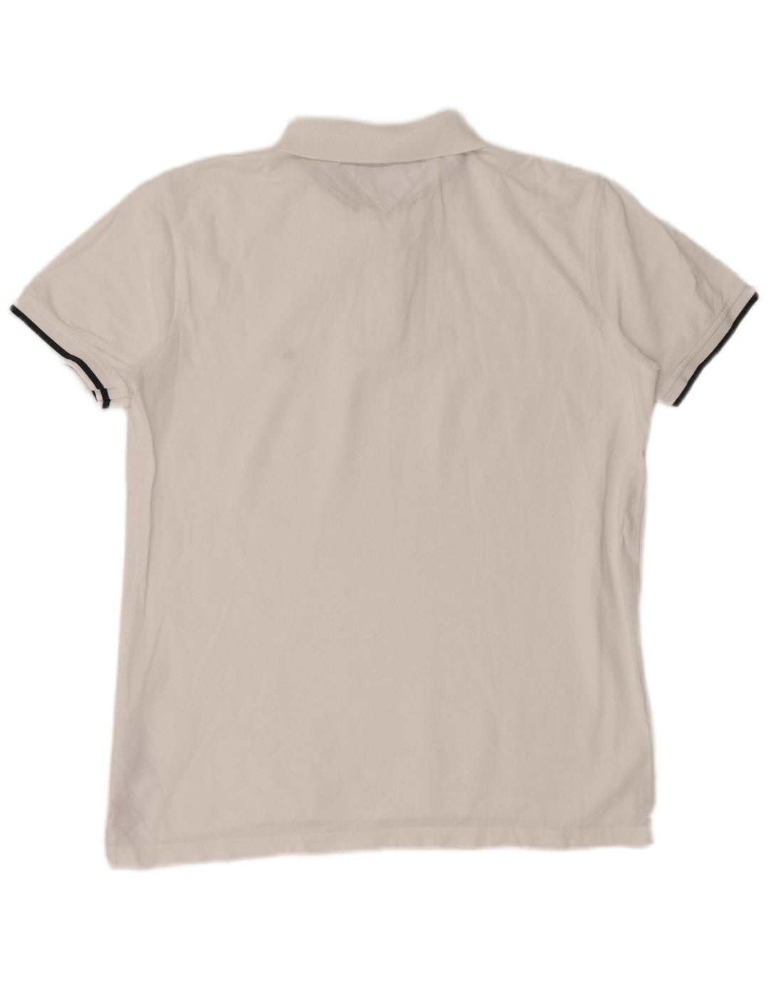 TOMMY HILFIGER Polo de corte regular para hombre grande de algodón blanco