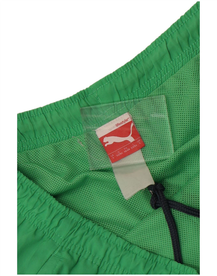 Puma Bañador con gráfico para hombre, talla grande, verde