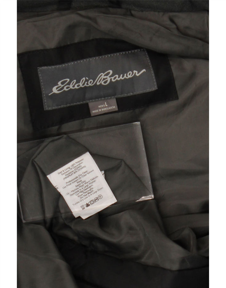 EDDIE BAUER Chaleco acolchado para hombre UK 40 Grande Poliéster negro