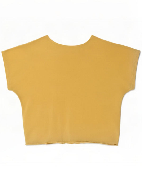 Blusa vintage para mujer UK 46 Large Yellow