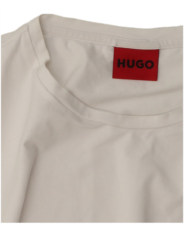 Hugo Boss Hombre Camiseta Top XL Blanco