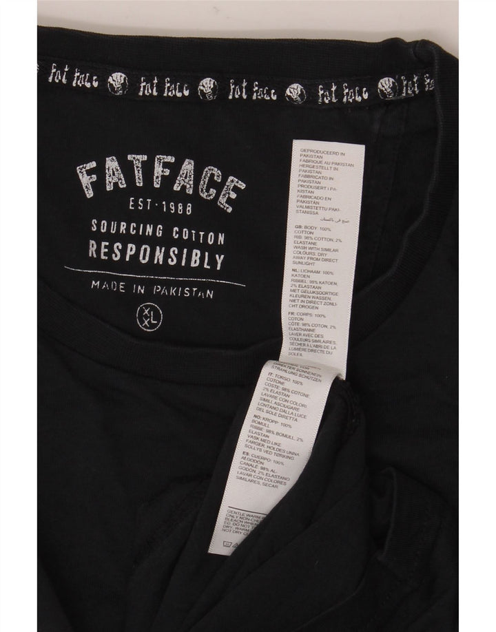 Camiseta para hombre Fat Face Top 2XL Algodón negro