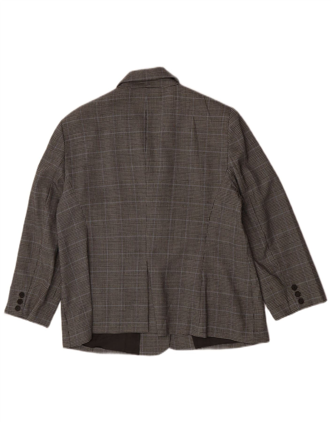 Luisa Spagnoli Chaqueta Blazer de 3 Botones para Mujer IT 50 XL Lana a Cuadros Gris