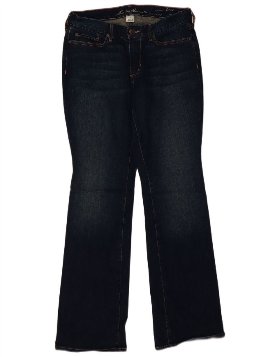 EDDIE BAUER Vaqueros con corte de bota curvos para mujer US 8 Medium W34 L32 Azul marino