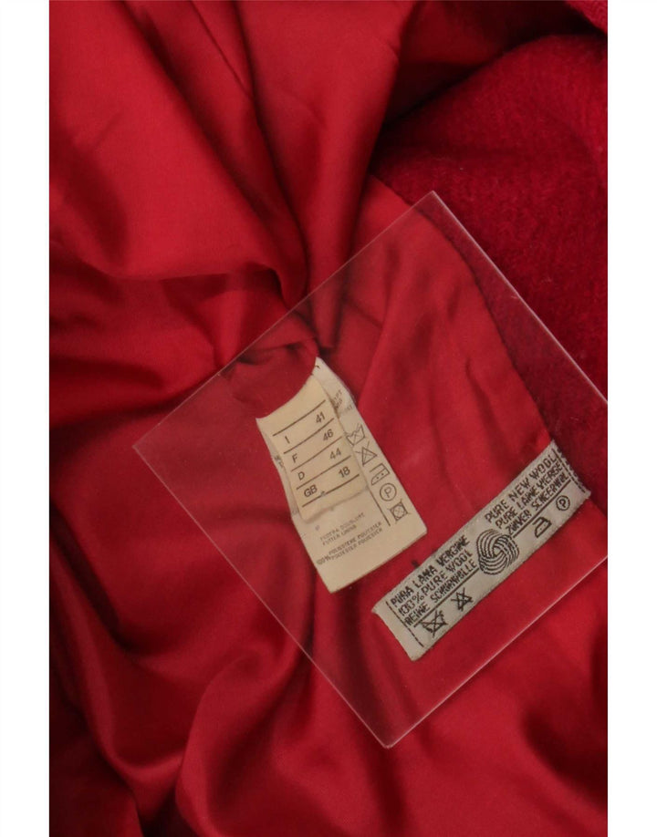 Abrigo vintage para mujer UK 40 Pequeño rosa lana virgen