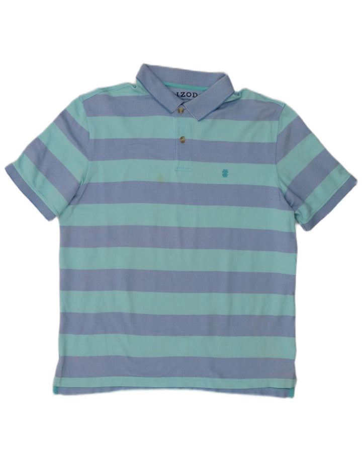 Polo Izod Hombre De Algodón A Rayas Azul Grande